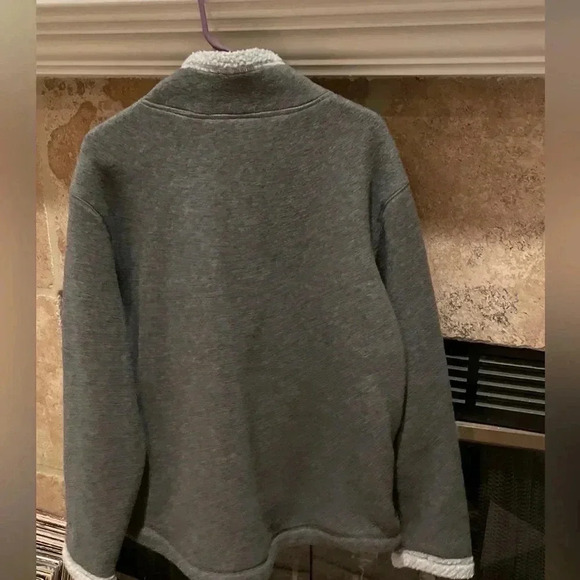 Disney Micky & Minnie Mouse Vintage Grey w sherpa fleece zippered jacket XL - Picture 5 of 11